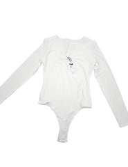 PUMIEY V-NECK Womens Bodysuit Long sleeve