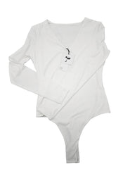 PUMIEY V-NECK Womens Bodysuit Long sleeve